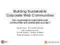 Building Sustainable Corporate Web Communities
