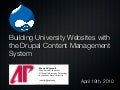Building University Websites with the Drupal Content Management System