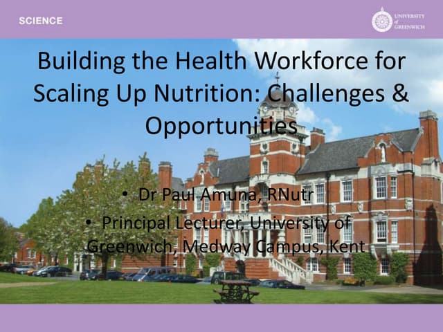 Building capacity in nutrition for the health workforce