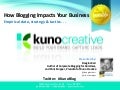 How Blogging Impacts Your Business - Empirical Data, Strategy & Tactics