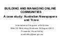 Building and Managing Online Communities