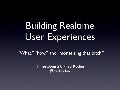 Building Realtime User Experiences
