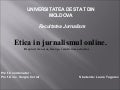 Etica in jurnalismul online
