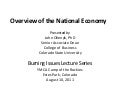 Overview of the US Economy and Federal Debt