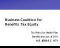 Business Coalition for Benefits Tax Equity