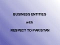 Business Entities Pakistan