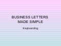 Business Letters Power Point  Presentation