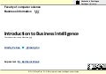 Introduction to Business Intelligence
