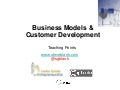Bus model and cust dev jan 2013