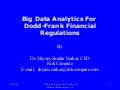 Big Data Analytics for Dodd-Frank