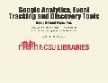 Google Analytics, Event Tracking & Discovery Tools