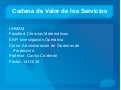 Cadena de valor de los servicios