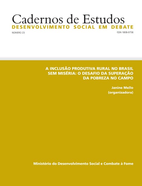 Cadernos de Estudos: Desenvolvimento Social em Debate - número 23