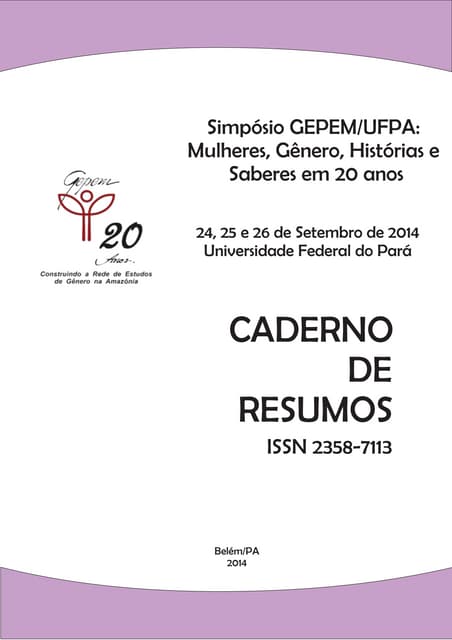 Caderno de resumos issn 2358 7113