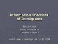 Information Practices of Immigrants