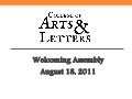 Arts and Letters Welcoming Assembly
