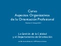Gestión de la Calidad en la Orientación y la Tutoría