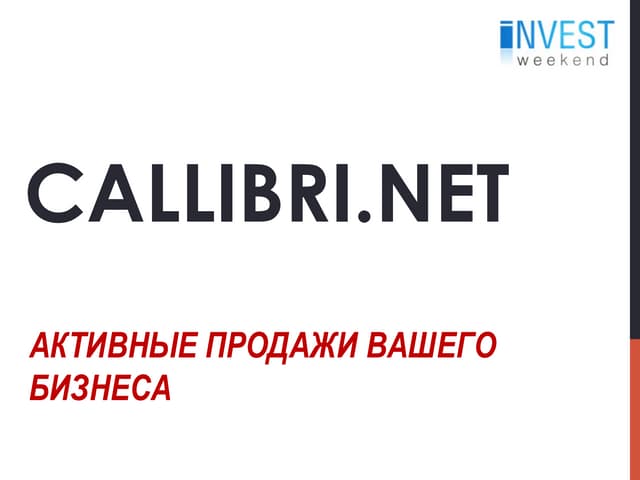 Бизнес-проект "Callibri.net"