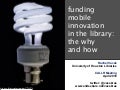 Funding Mobile Innovation in the Library: The Why and How