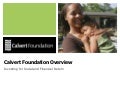 Calvert Foundation Overview