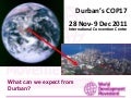 What to expect from Durban climate talks 2011