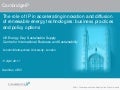 The role of IP in accelerating innovation and diffusion of renewable energy technologies: business practices and policy options