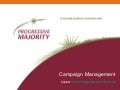 Candidate Training - Campaign Management