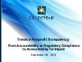 Trends in Nonprofit Transparency: From Accountability as Regulatory Compliance to Accountability for Impact, presentation by Dan Moore, GuideStar's Vice President of Nonprofit Programs