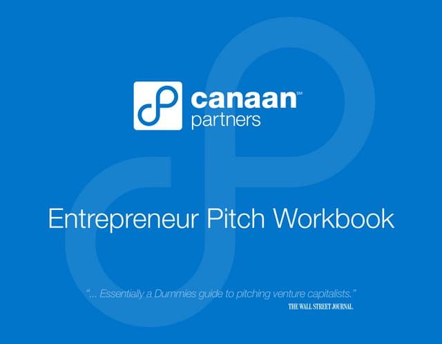 Canaan Pitch Workbook 2013