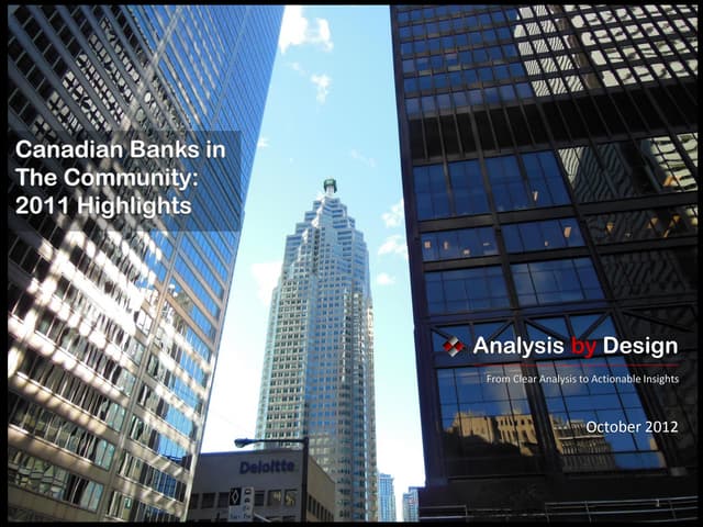 Canadian banks in the community   d...