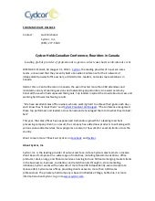 Cydcor Holds Canadian Conference; Flourishes in Canada