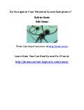 Cancer symptoms