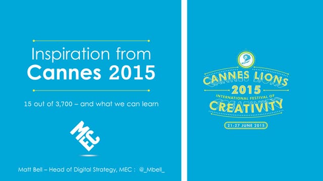 Cannes Lions 2015: The truly useful...