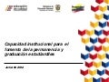 Capacidad institucional para implementar proyectos de permanencia