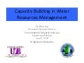 Capacity building in water resources management by dr. elma kay