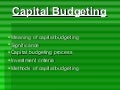 Capital Budgeting