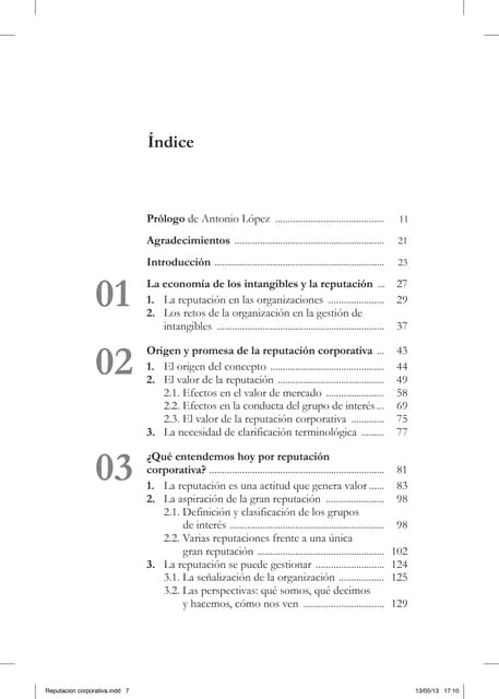 Reputación Corporativa: Capítulo 1