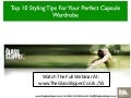 Create Your Perfect Capsule Wardrobe