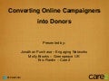 Converting Online Campaigners into Donors