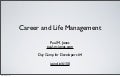 Career and Life Management