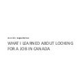 What I learned about job search in Canada