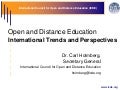 Carl Holmberg, International Trends and Perspectives