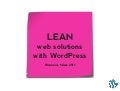 Lean web solutions with WordPress [English version]