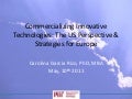 Dr. Carolina Garcia Rizo: Commercializing Innovative Technologies: The US Perspective & Strategies for Europe
