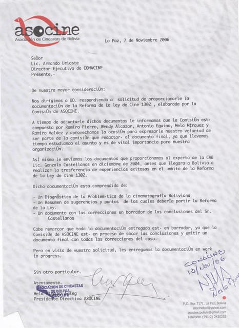 Carta asocine  a conacine