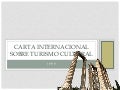 Carta internacional sobre turismo cultural