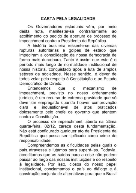 Carta pela Legalidade