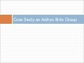 Case Study On Aditya Birla Group