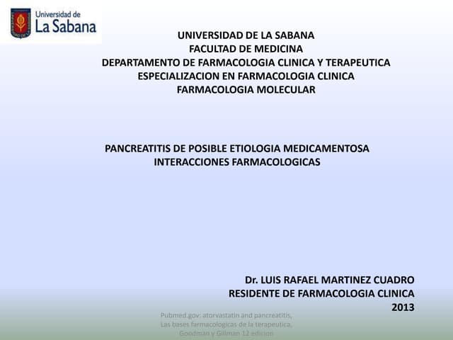 Caso clinico pancreatitis