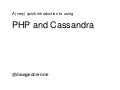 PHP and Cassandra